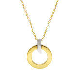 Elegantes Goldcollier für Damen aus 18 Karat Weiss- und Gelbgold - 281677